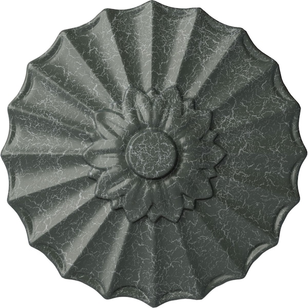 Ekena Millwork Shakuras Ceiling Medallion (Fits Canopies up to 1 3/8"), 9"OD x 1 3/8"P, Athenian Green Crackle CM09SHAGC - main